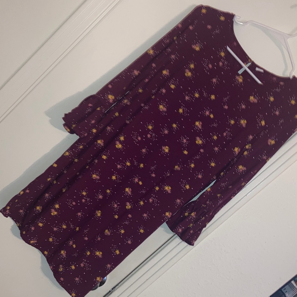 Old Navy Burgundy Floral Dress